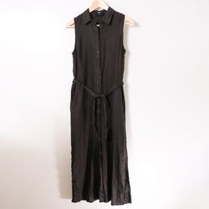 Madewell Linen button up maxi dress with belt